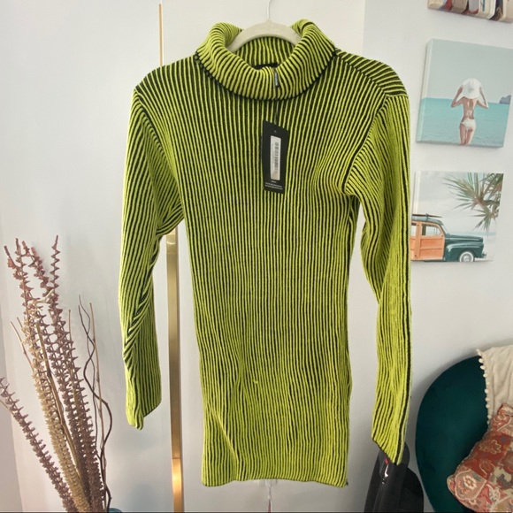 strapless open back dress ZESICA Striped Crewneck Button Ribbed Knit Sweater Dress  zesica